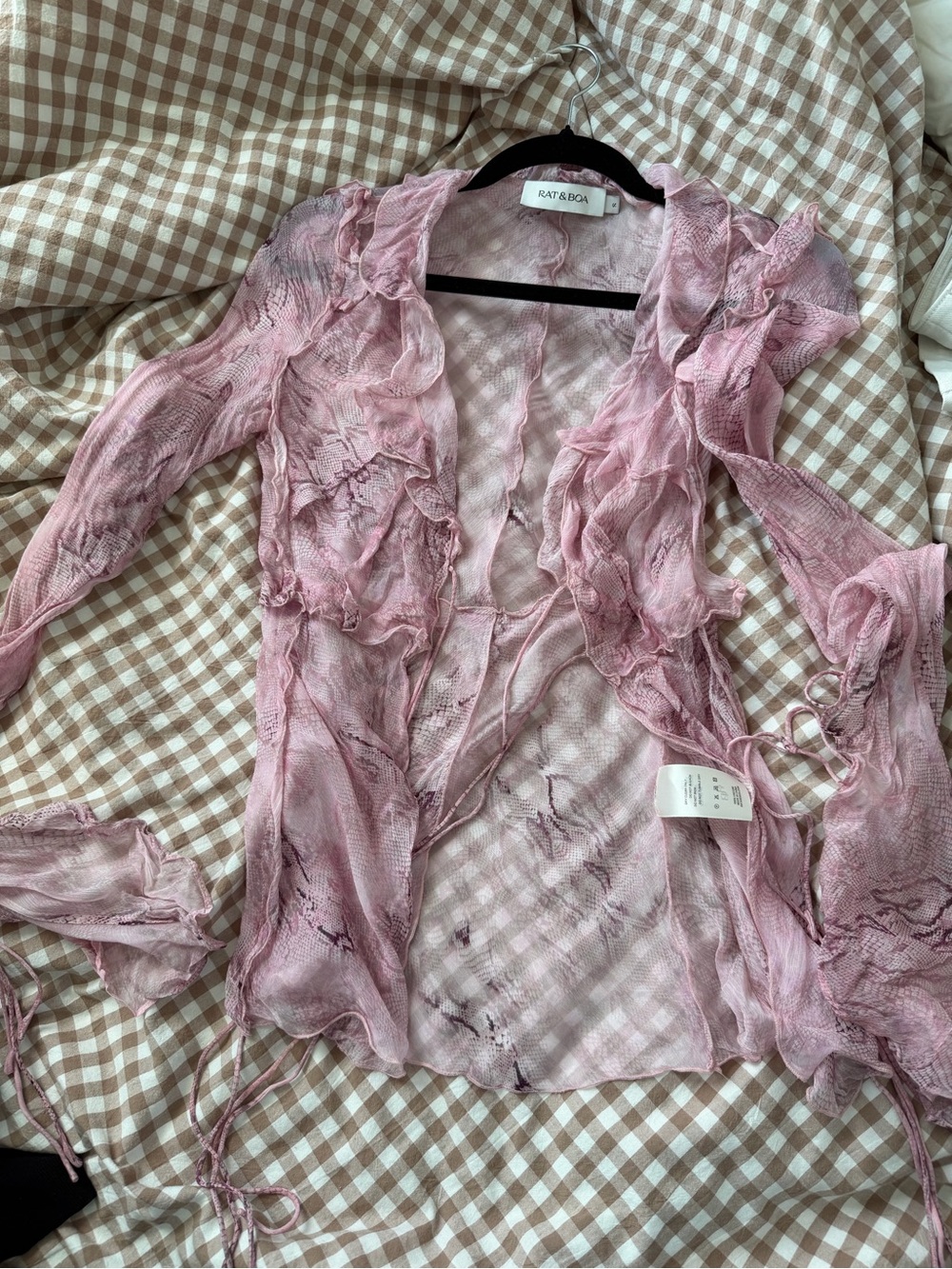 rat & boa cobra blouse pink